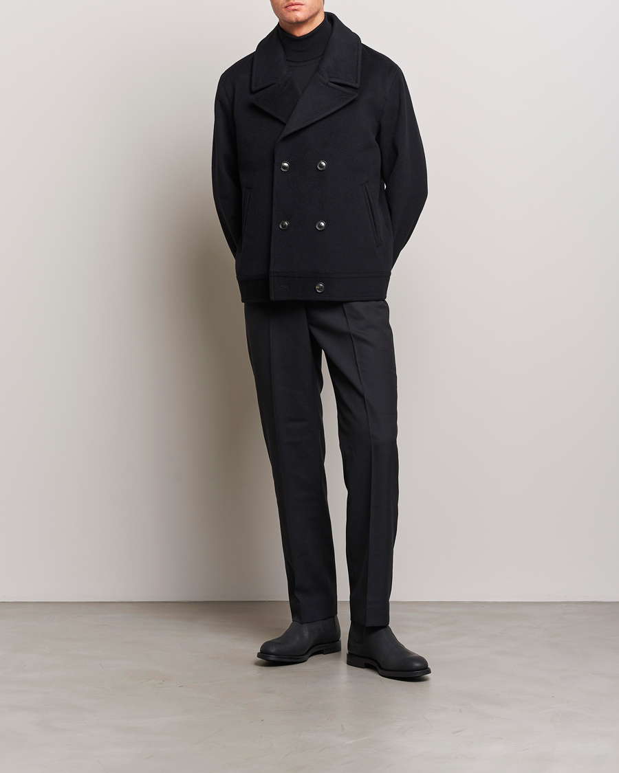 Herre | Jakker | J.Lindeberg | Don Double Breasted Wool/Cashmere Jacket Black