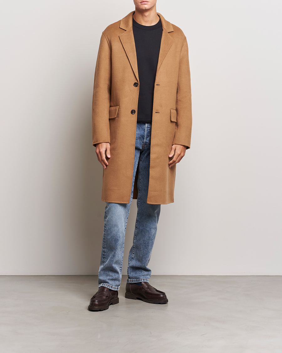 Herre | Jakker | J.Lindeberg | Diego Unlined Wool/Cashmere Coat Chipmunk
