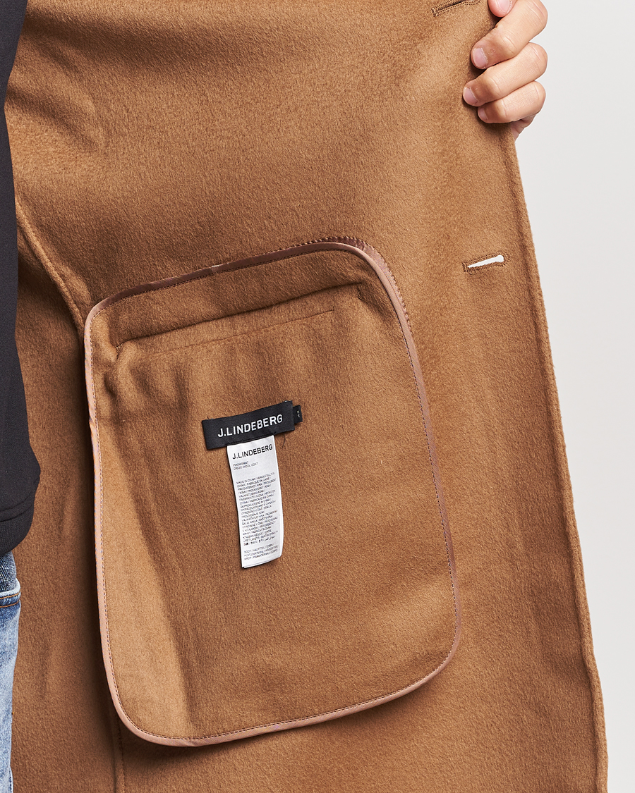 Herre | Jakker | J.Lindeberg | Diego Unlined Wool/Cashmere Coat Chipmunk