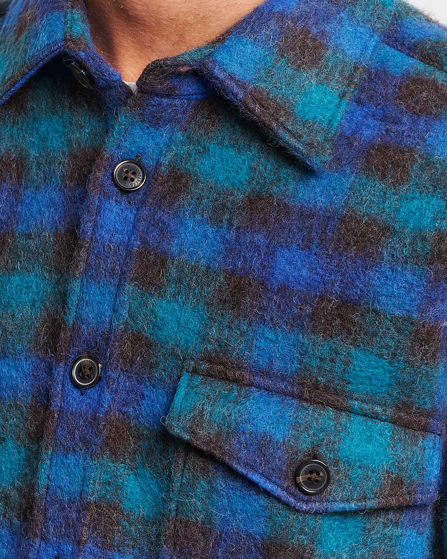 Herre | Jakker | J.Lindeberg | Carter Check Wool Mix Overshirt Surf The Web