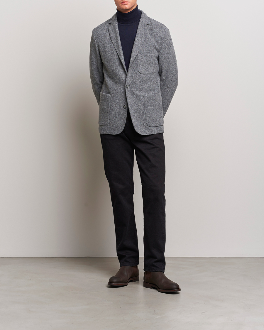 Herre | Blazere & jakker | J.Lindeberg | Carlton Wool Cardigan Blazer Mid Grey Mel