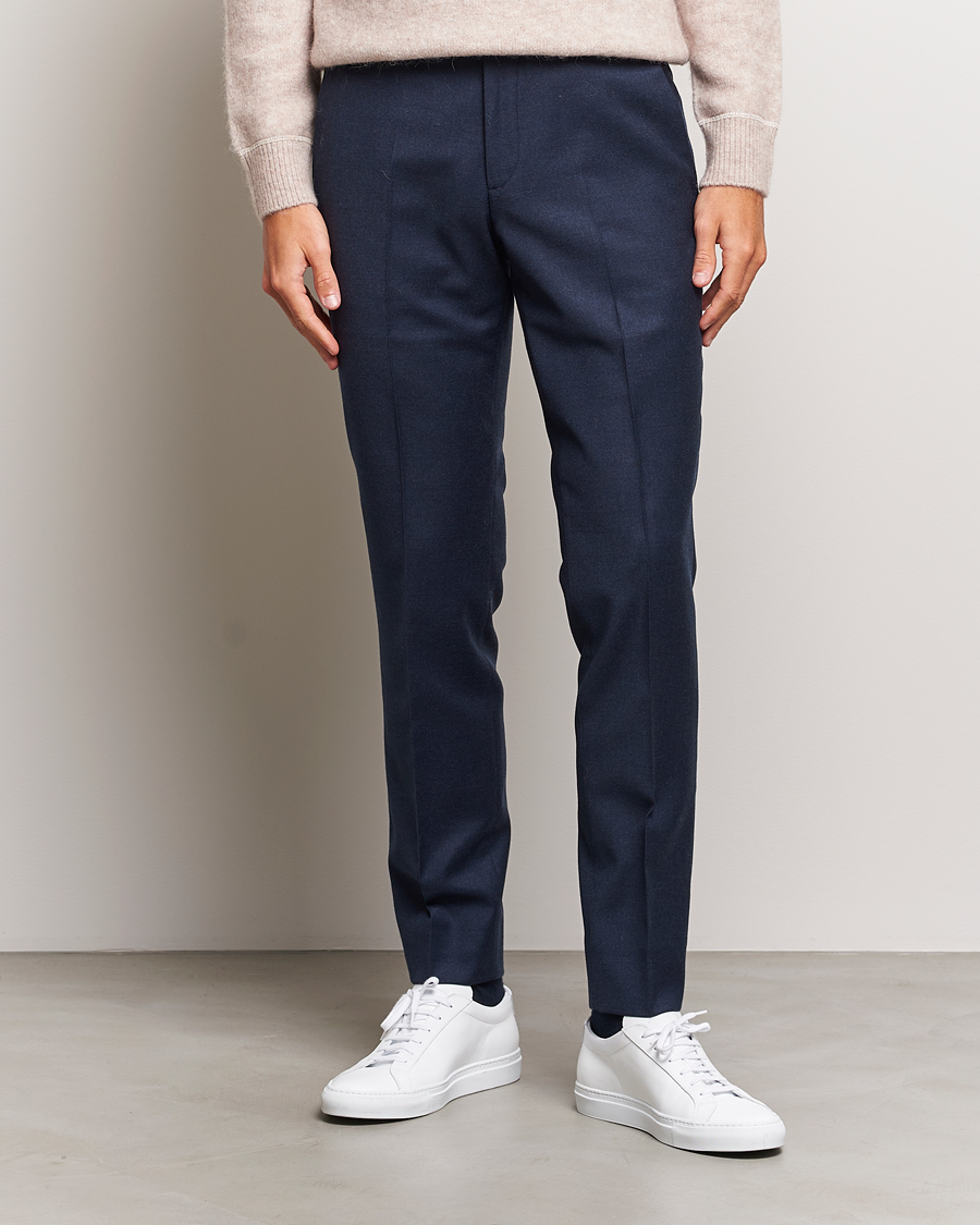 Herre | J.Lindeberg | J.Lindeberg | Grant Stretch Flannel Trousers Navy