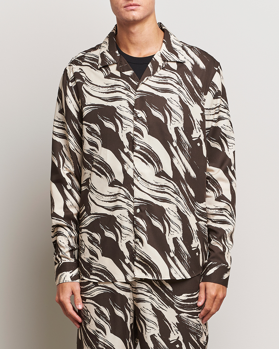 Herre | Skjorter | J.Lindeberg | Playa Printed Tencel Lounge Shirt Delicioso