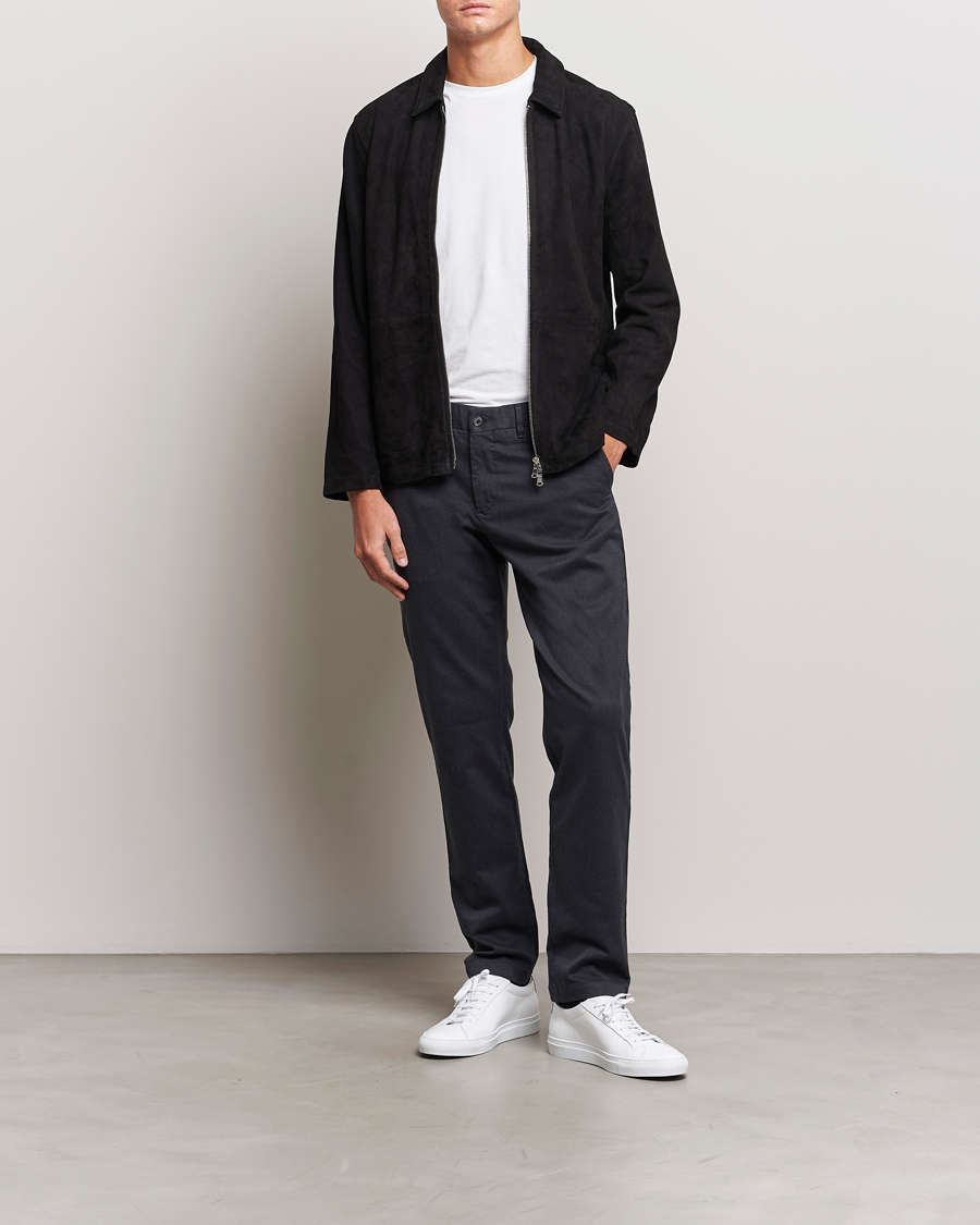 Herre | Bukser | J.Lindeberg | Chaze Flannel Twill Pants Dark Grey