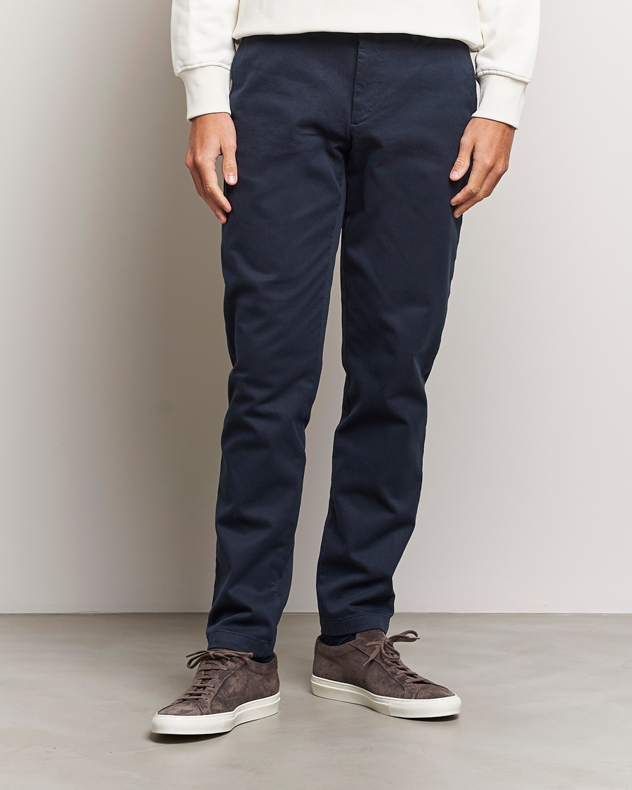 Herre | Bukser | J.Lindeberg | Chaze Flannel Twill Pants Navy