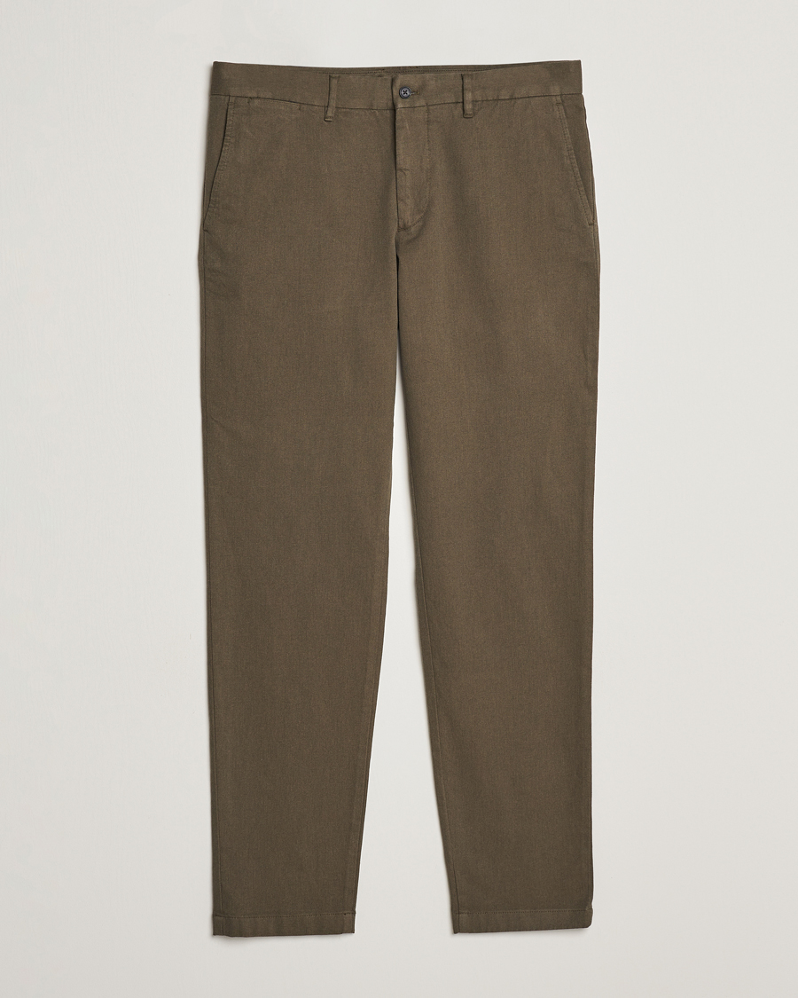 Herre | Bukser | J.Lindeberg | Chaze Flannel Twill Pants Forest Green