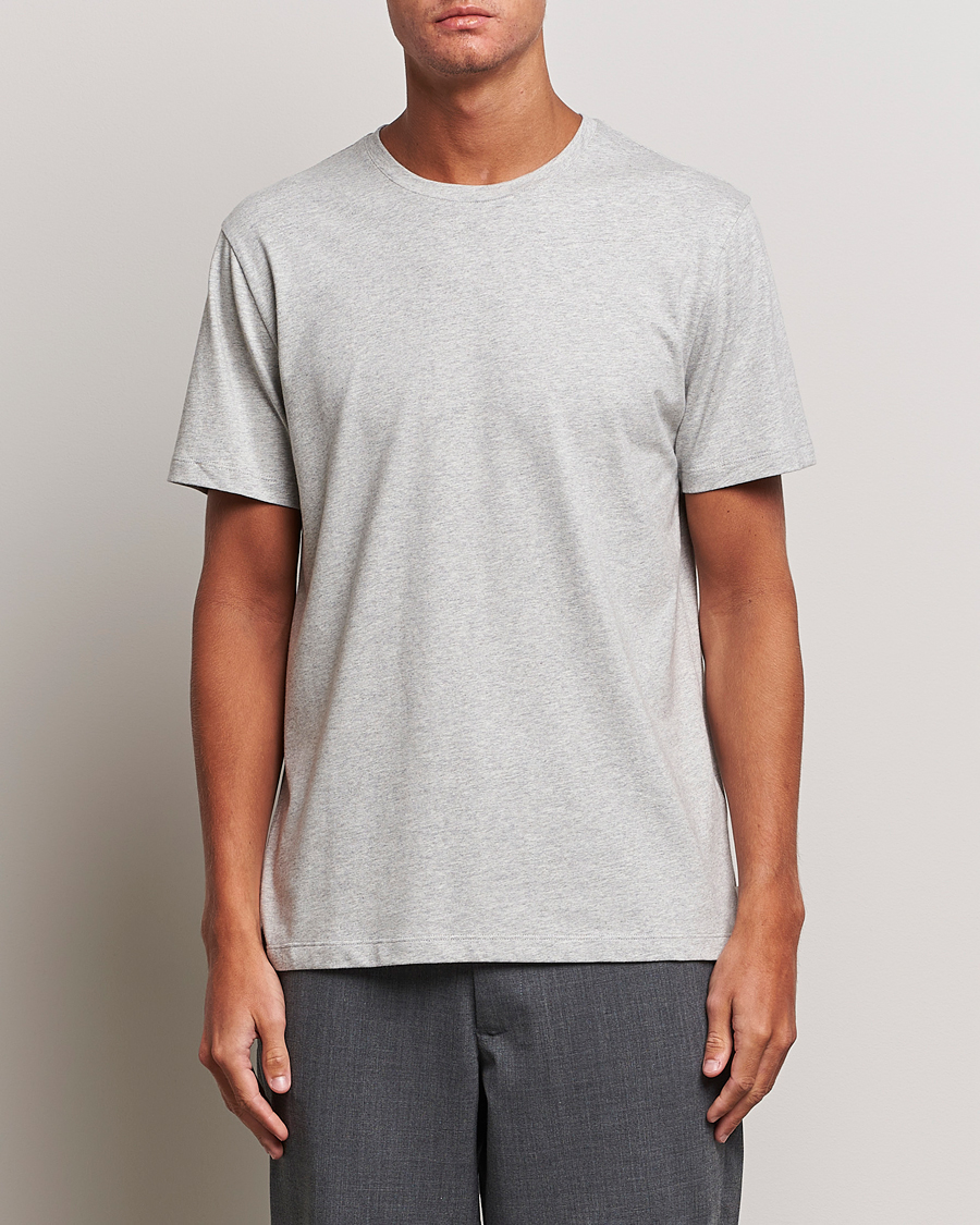 Herre | J.Lindeberg | J.Lindeberg | Sid Cotton Crew Neck Tee Light Grey Mel