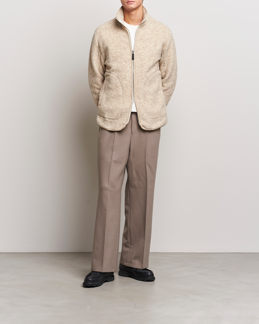 Herre | Trøjer | J.Lindeberg | Dustin Wool Fleece Jacket Oyster Grey