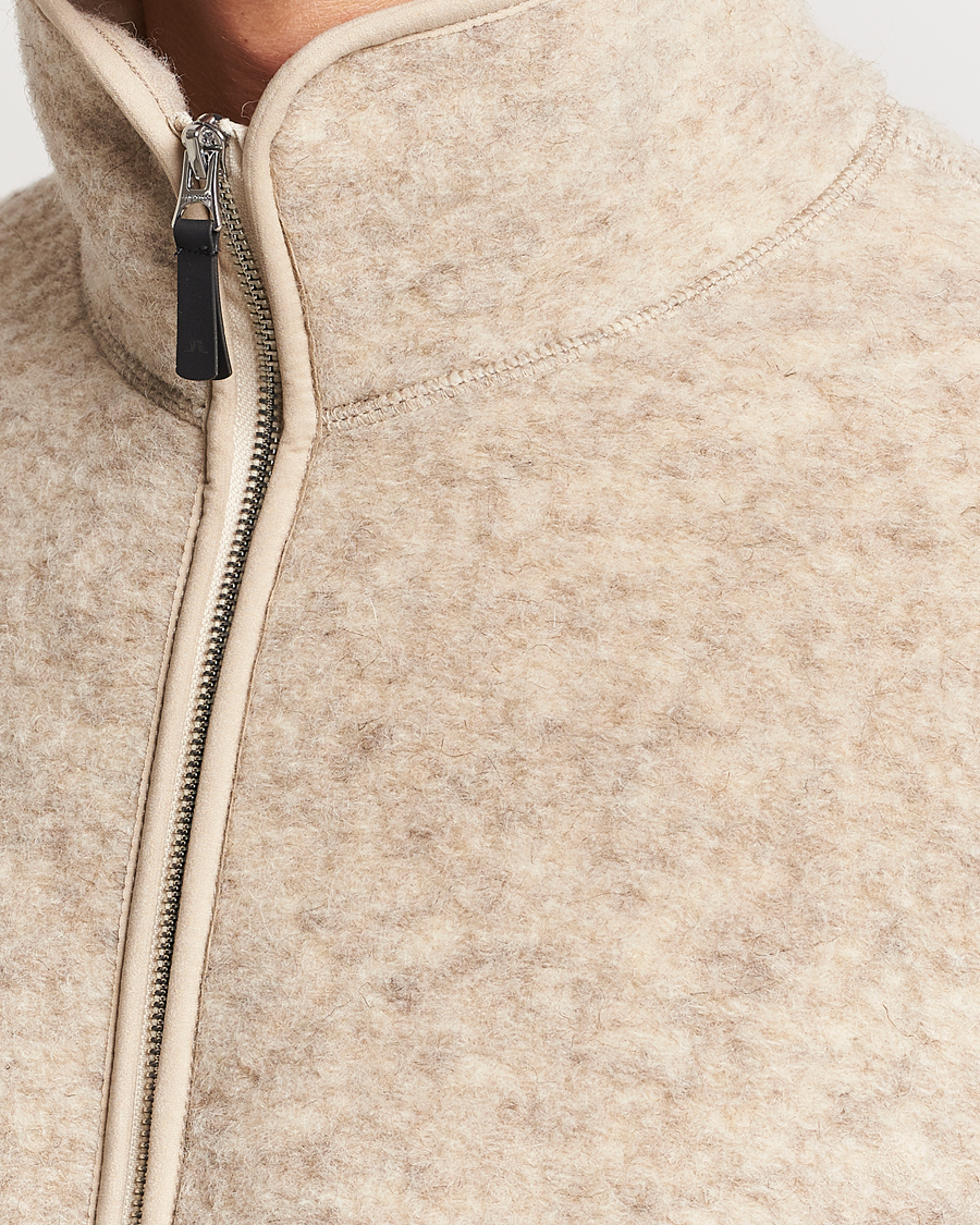 Herre | Trøjer | J.Lindeberg | Dustin Wool Fleece Jacket Oyster Grey