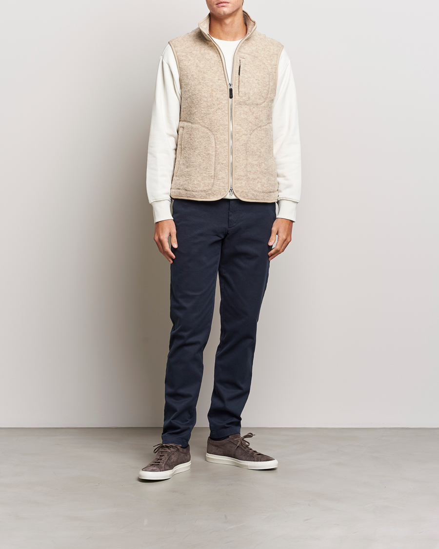 Herre | Trøjer | J.Lindeberg | Duncan Wool Fleece Vest Oyster Grey