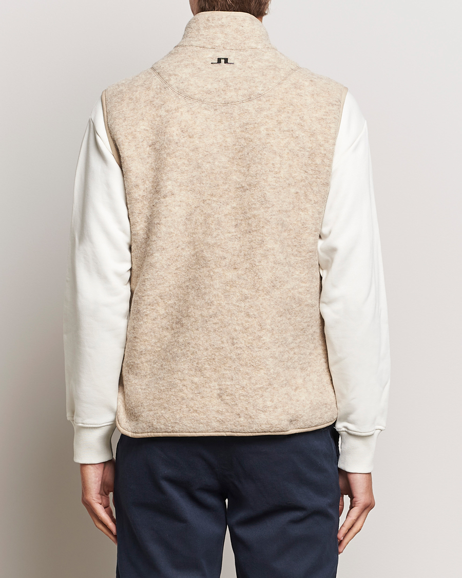 Herre | Trøjer | J.Lindeberg | Duncan Wool Fleece Vest Oyster Grey