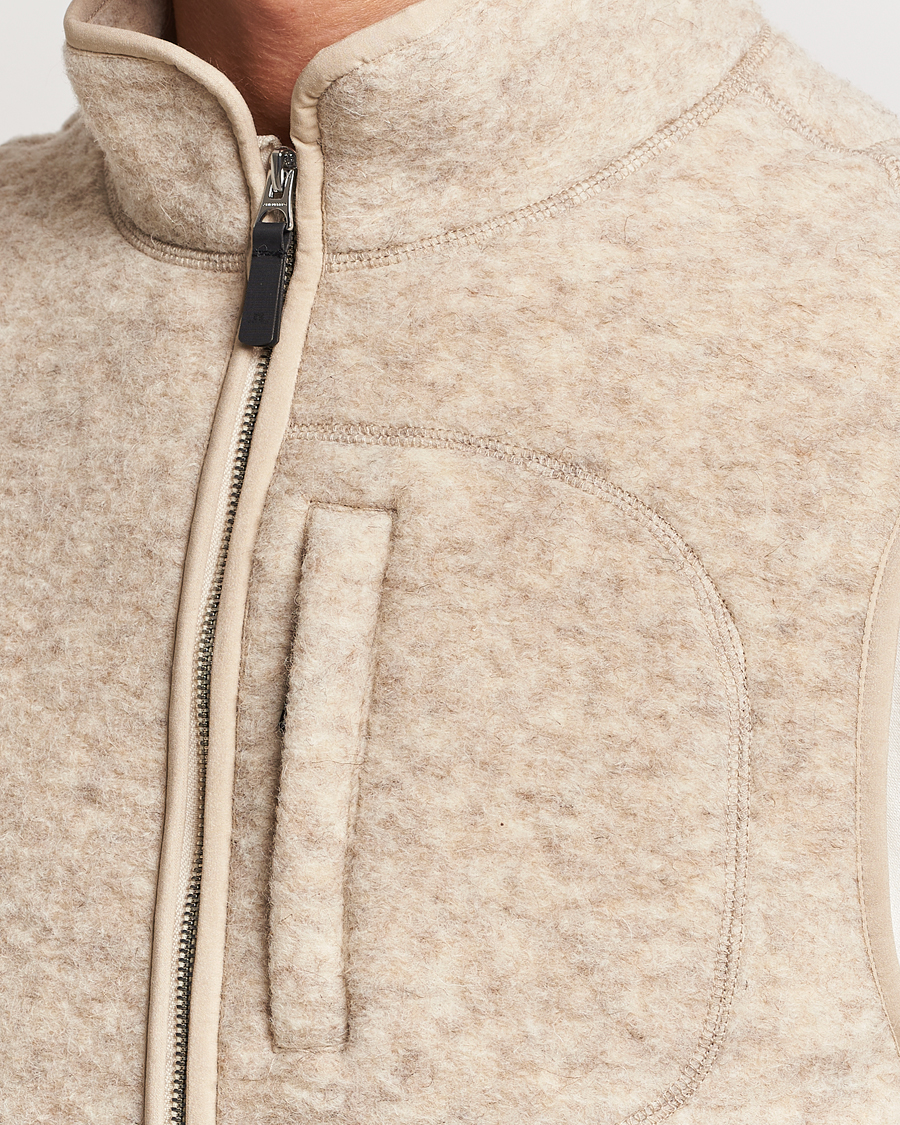 Herre | Trøjer | J.Lindeberg | Duncan Wool Fleece Vest Oyster Grey