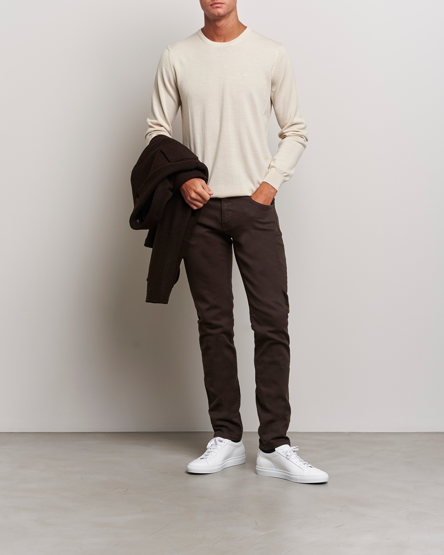 Herre | Trøjer | J.Lindeberg | Lyle True Merino Crew Neck Pullover Oyster Grey