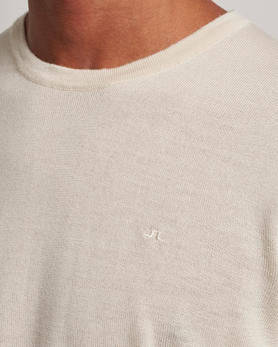 Herre | Trøjer | J.Lindeberg | Lyle True Merino Crew Neck Pullover Oyster Grey