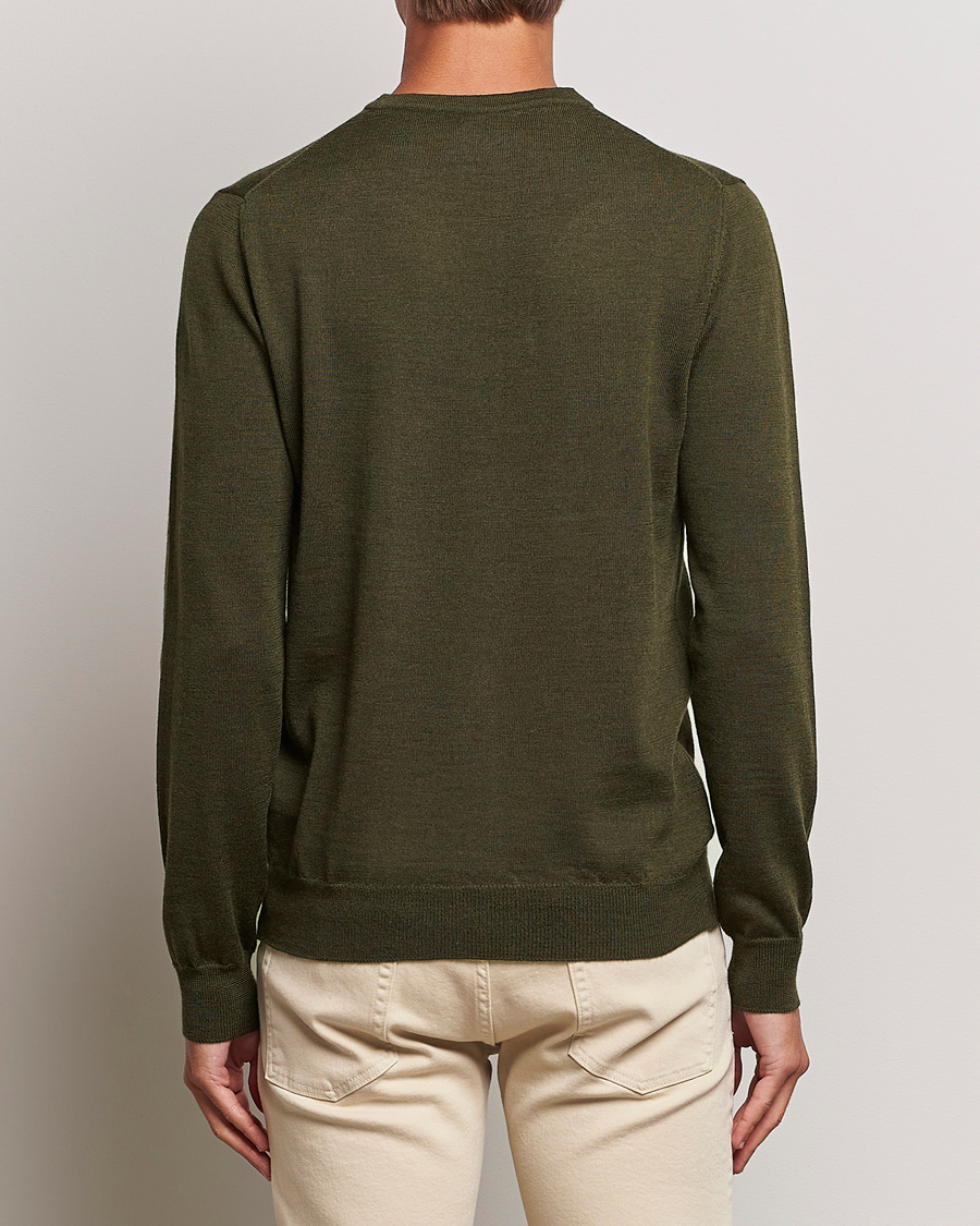 Herre | Trøjer | J.Lindeberg | Lyle True Merino Crew Neck Pullover Forest Green