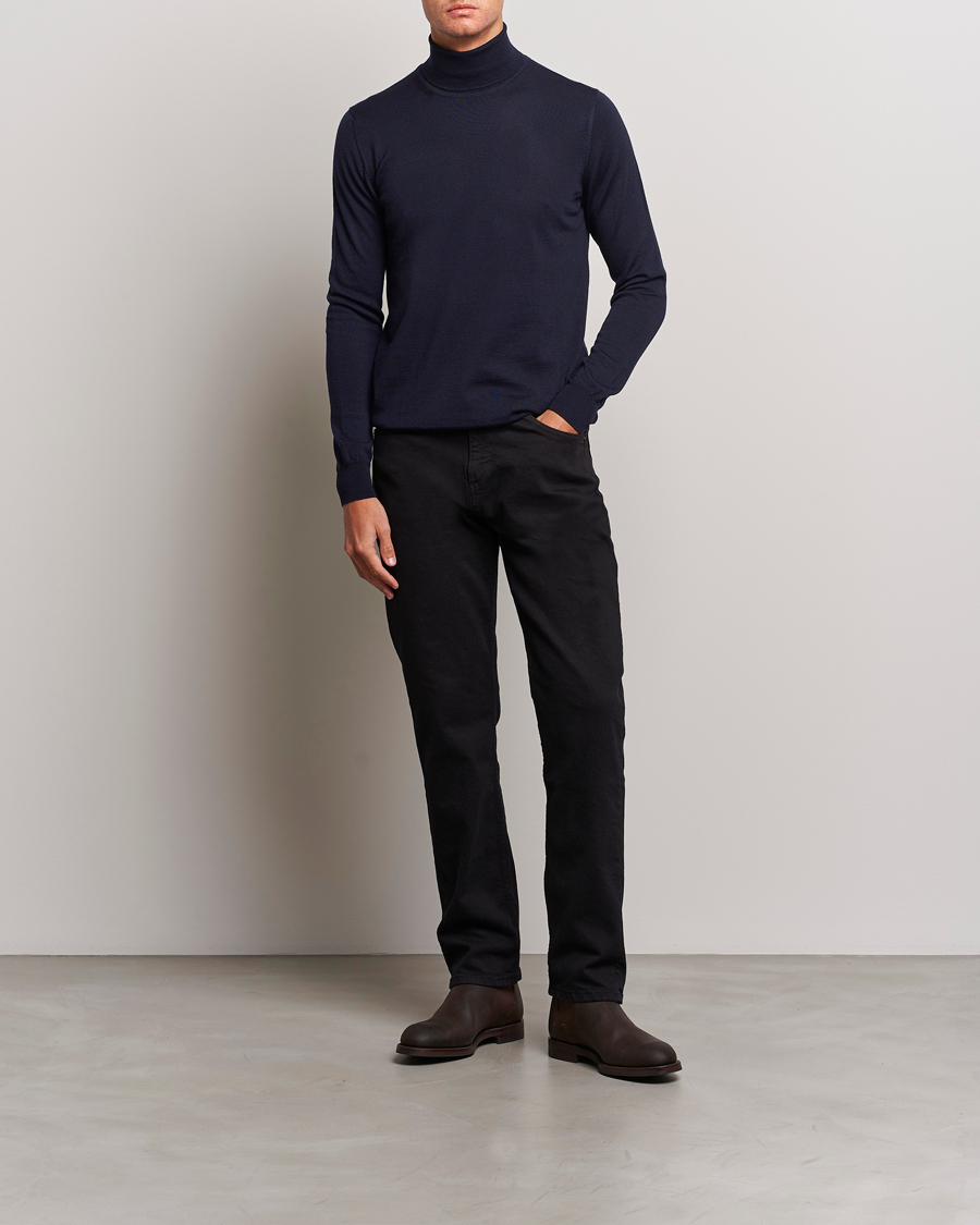 Herre | Trøjer | J.Lindeberg | Lyd True Merino Polo Navy