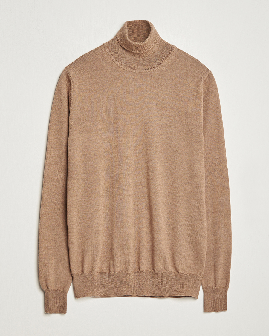 Herre | Trøjer | J.Lindeberg | Lyd True Merino Polo Chipmunk Melange