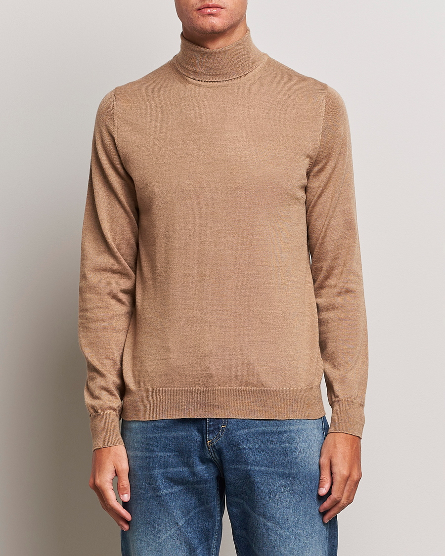 Herre | Trøjer | J.Lindeberg | Lyd True Merino Polo Chipmunk Melange