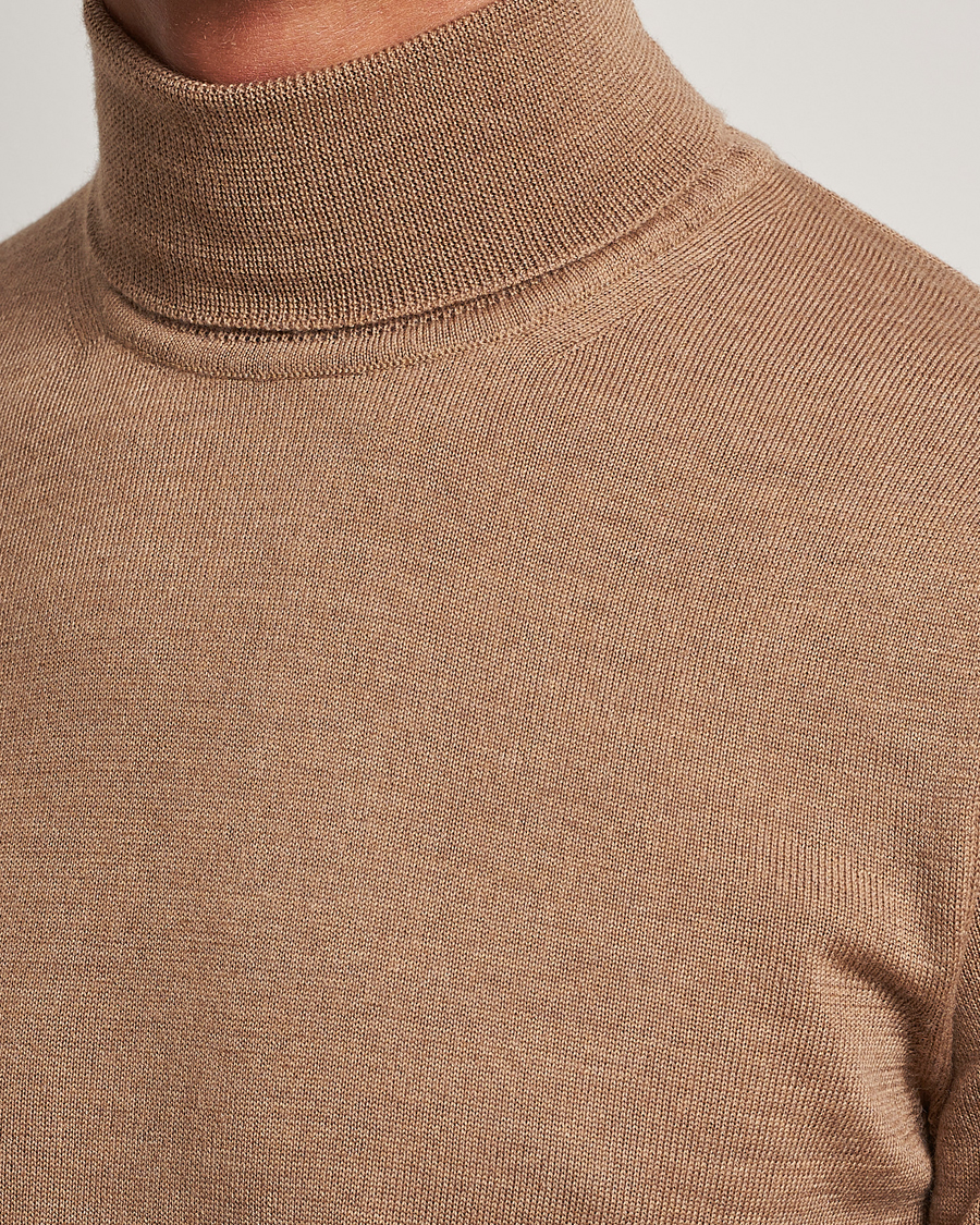 Herre | Trøjer | J.Lindeberg | Lyd True Merino Polo Chipmunk Melange