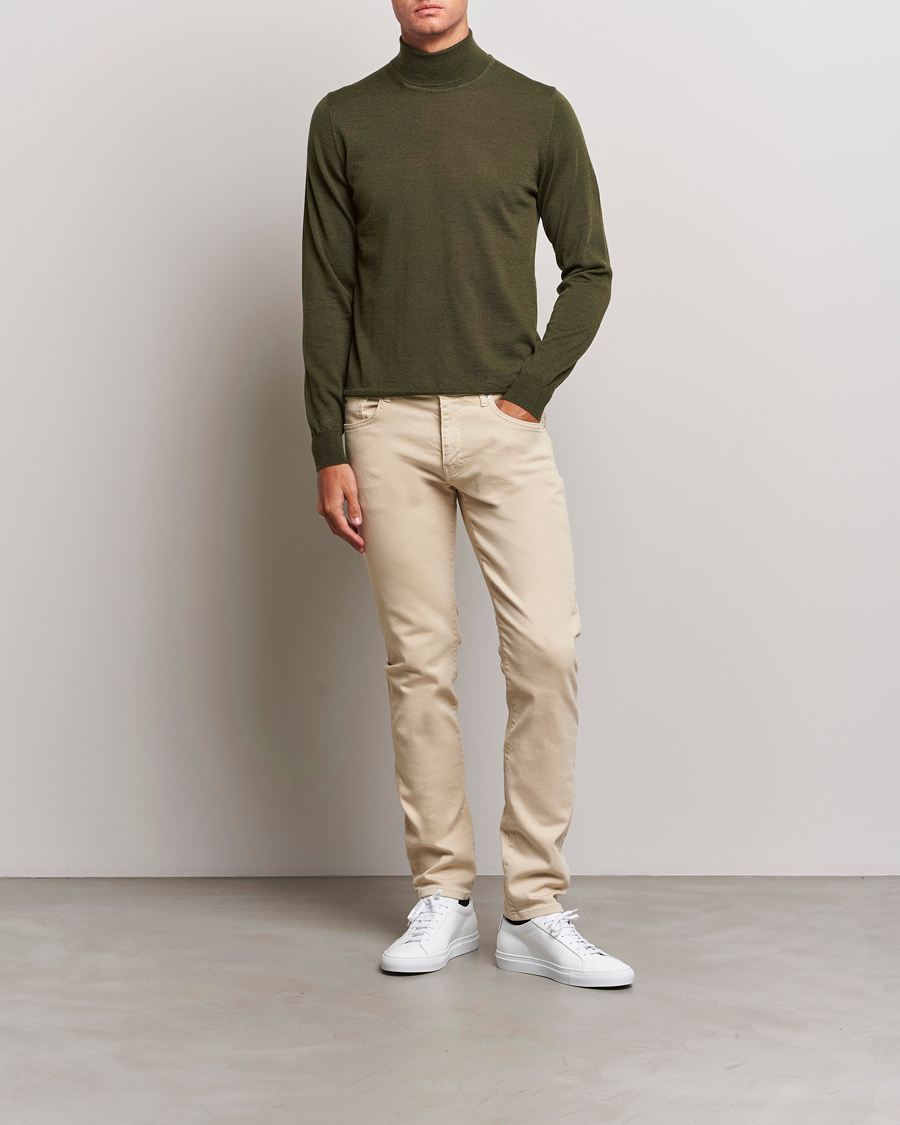 Herre | Trøjer | J.Lindeberg | Lyd True Merino Polo Forest Green