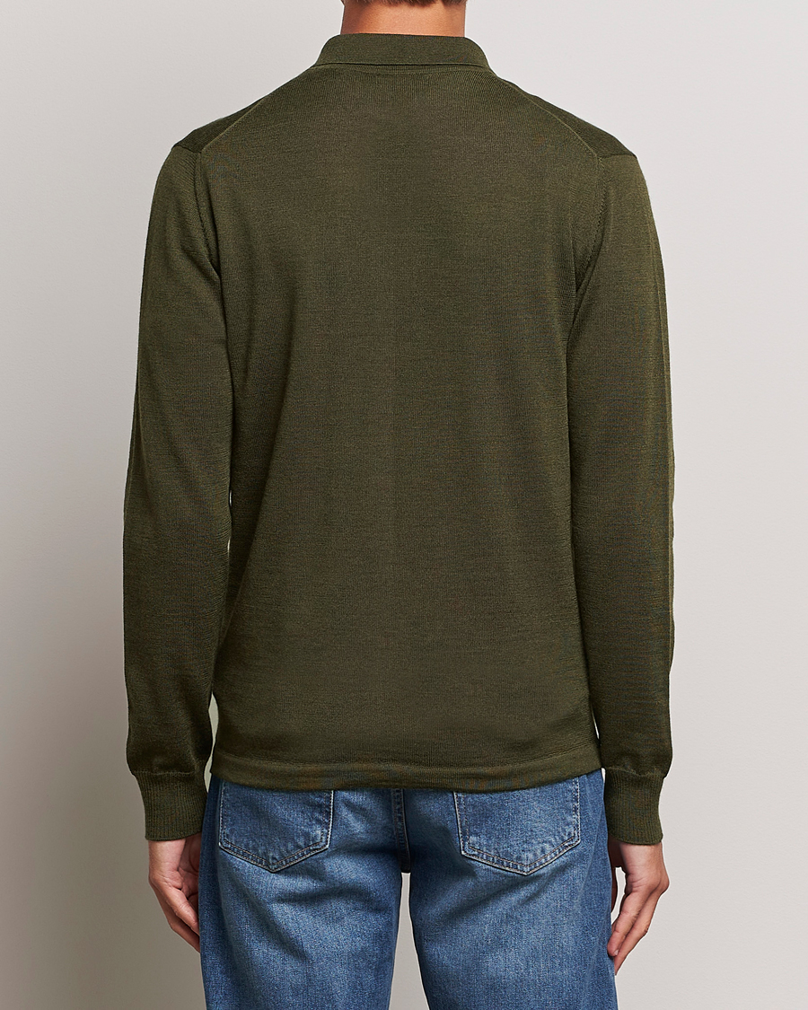 Herre | Trøjer | J.Lindeberg | Nyle True Merino Zip Cardigan Forest Green