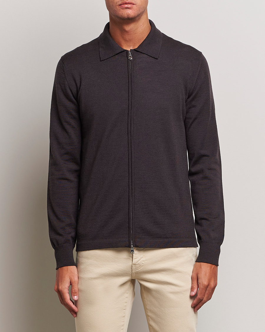 Herre | Trøjer | J.Lindeberg | Nyle True Merino Zip Cardigan Delicioso