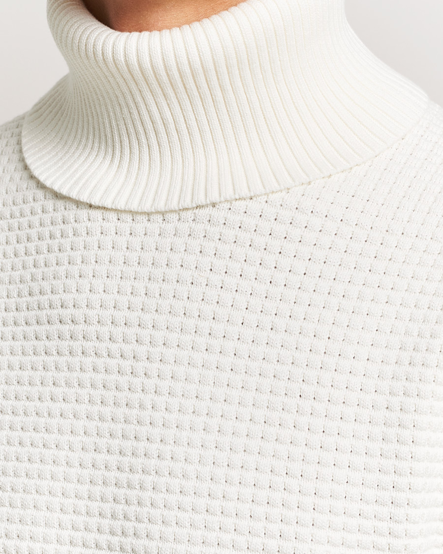 Herre | Trøjer | J.Lindeberg | Olivero Cotton Turtle Sweater Cloud White