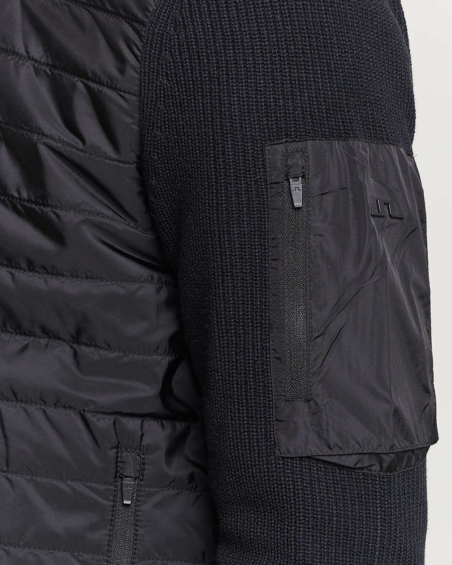 Herre | Trøjer | J.Lindeberg | Beck Knitted Hybrid Jacket Black