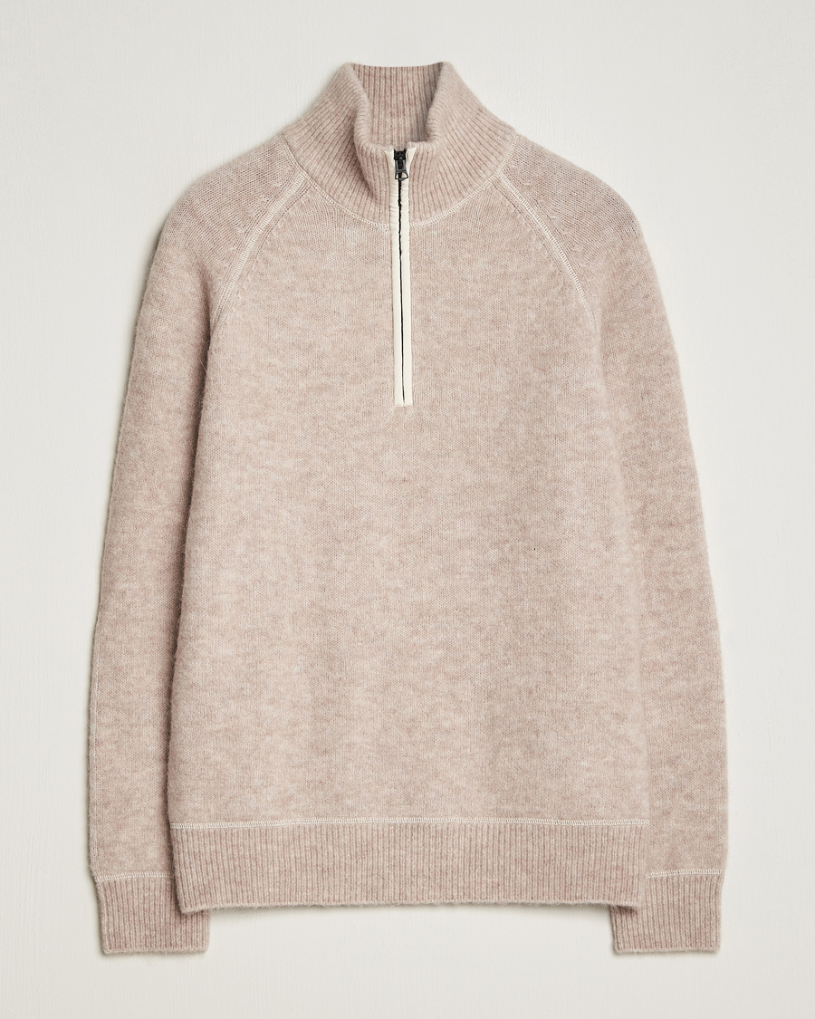 Herre | Trøjer | J.Lindeberg | Wilton Half Zip Sweater Oyster Grey