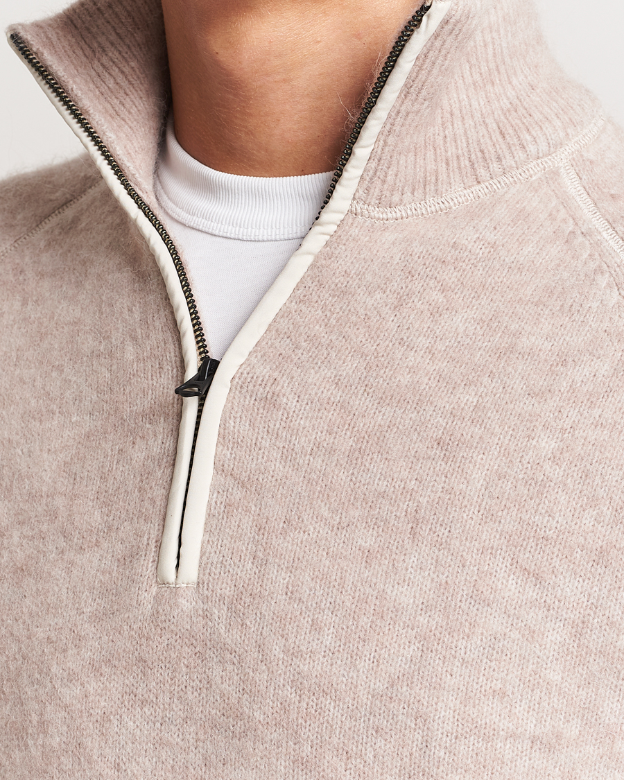Herre | Trøjer | J.Lindeberg | Wilton Half Zip Sweater Oyster Grey