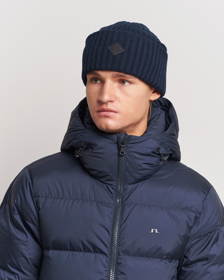 Herre | J.Lindeberg Jive Wool Beanie Navy | J.Lindeberg | Jive Wool Beanie Navy