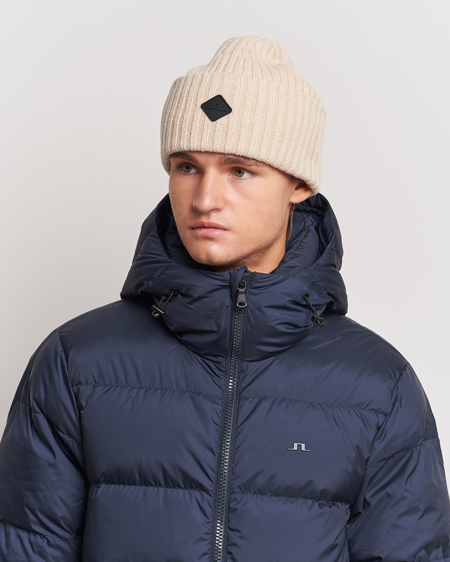 Herre | J.Lindeberg Jive Wool Beanie Oyster Grey | J.Lindeberg | Jive Wool Beanie Oyster Grey