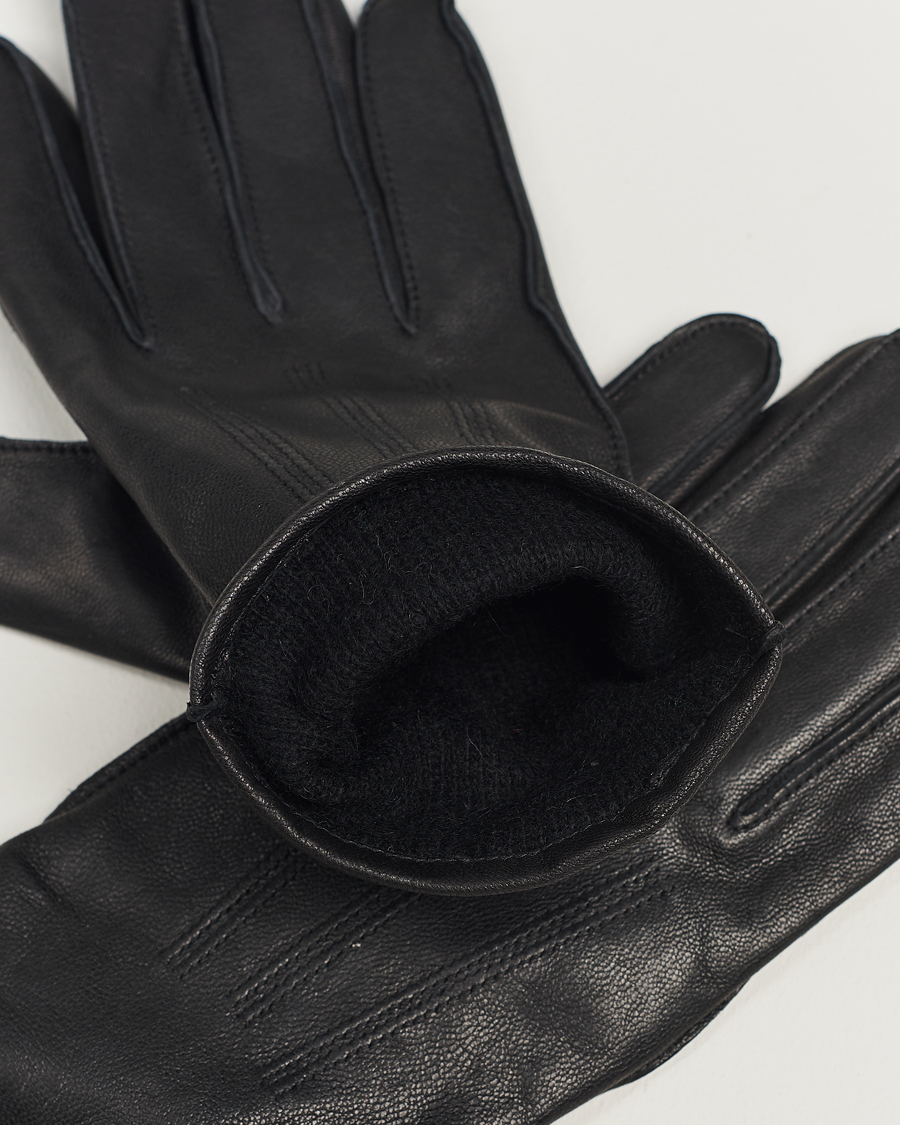 plads faktureres Slagter J.Lindeberg Milo Leather Glove Black - CareOfCarl.dk
