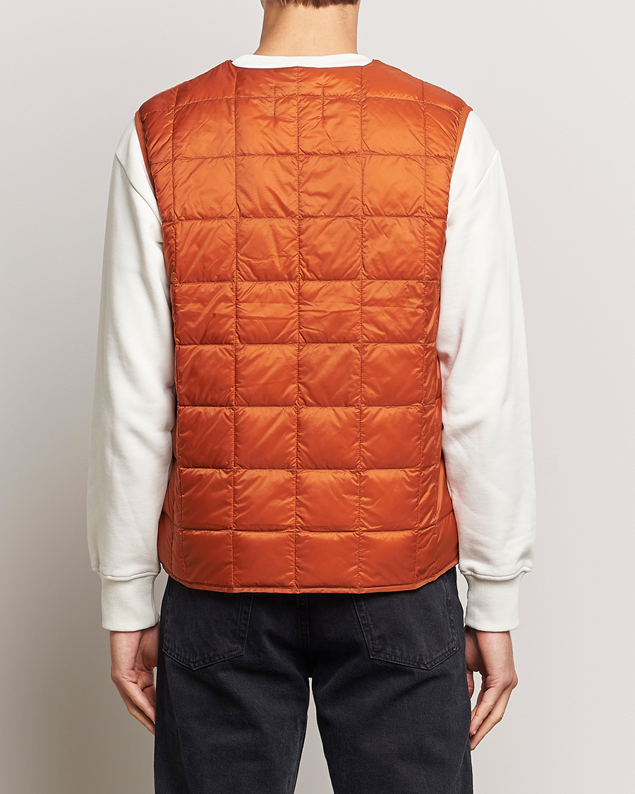 Herre | Jakker | TAION | V-Neck Lightweight Down Vest Brick Orange