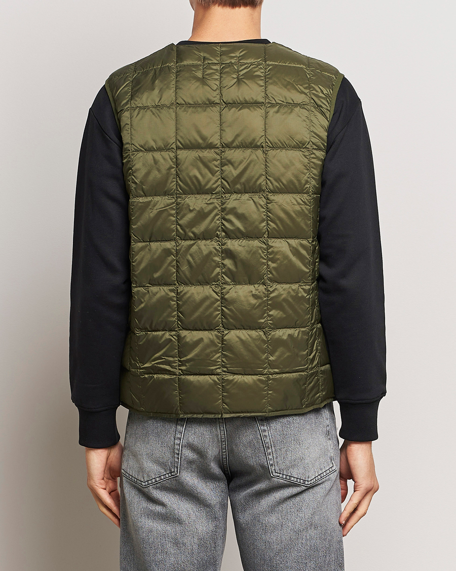 Herre | Jakker | TAION | V-Neck Lightweight Down Vest Dark Olive