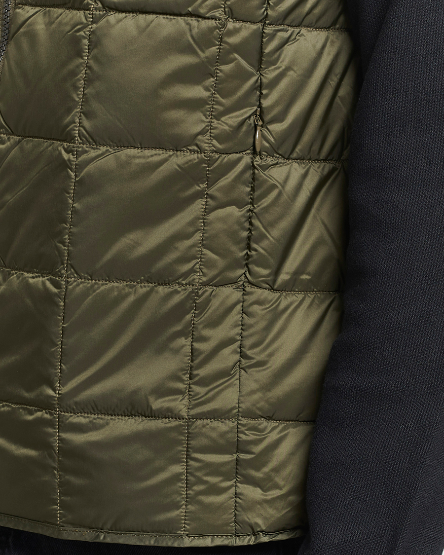 Herre | Jakker | TAION | High Neck Full Zip Lightweight Down Vest Dark Olive
