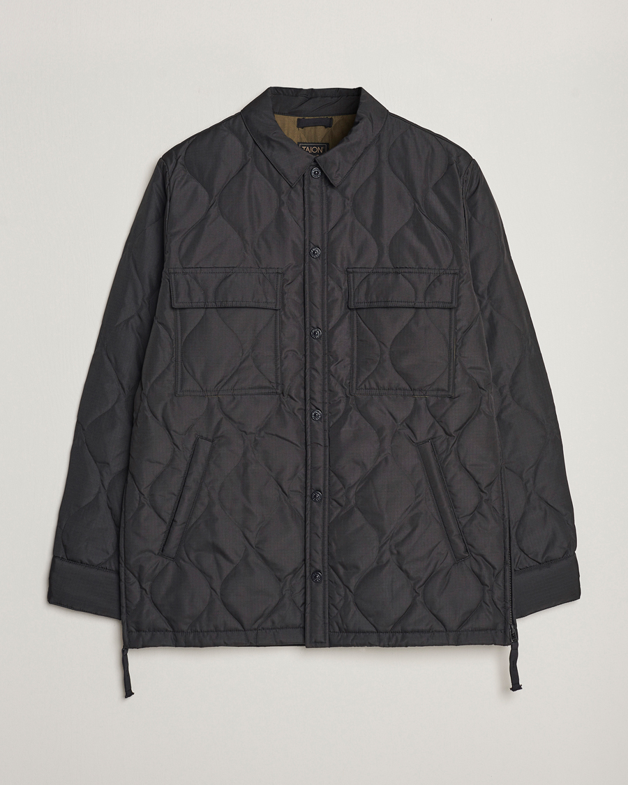 Herre | Jakker | TAION | Padded Military CPO Shirt Jacket Black