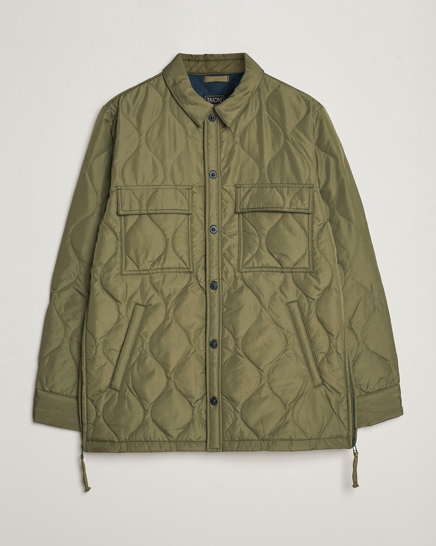 Herre | Jakker | TAION | Padded Military CPO Shirt Jacket Dark Olive