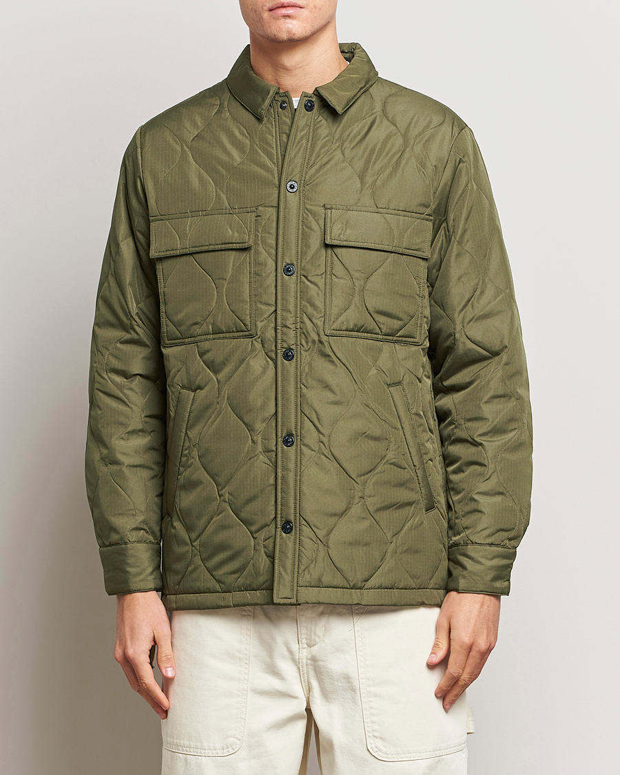 Herre | Jakker | TAION | Padded Military CPO Shirt Jacket Dark Olive