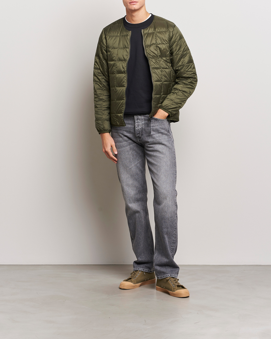 Herre | Jakker | TAION | Crew Neck W-Zip Down Jacket Dark Olive
