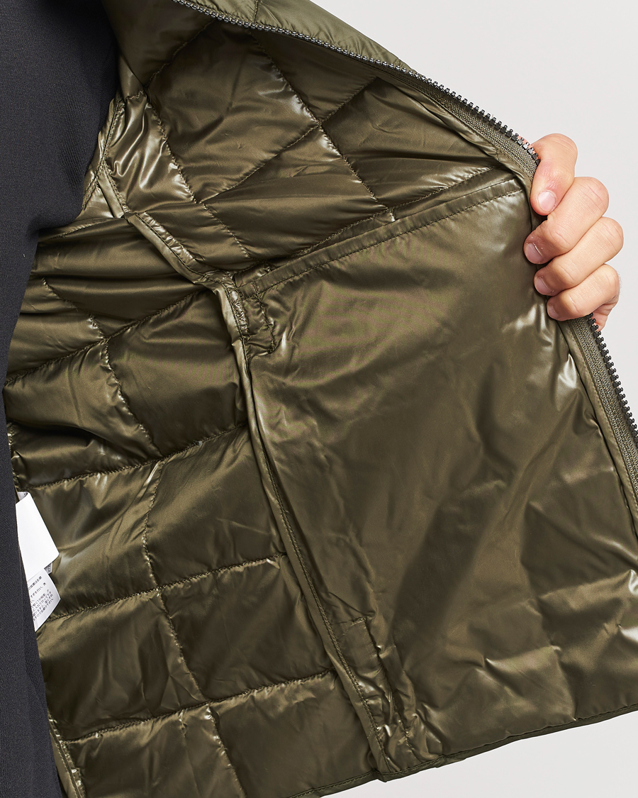 Herre | Jakker | TAION | Crew Neck W-Zip Down Jacket Dark Olive