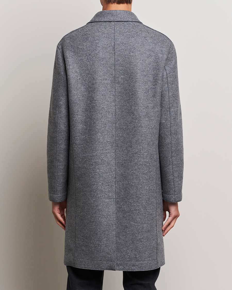Herre | Jakker | Harris Wharf London | Pressed Wool Mac Coat Grey Moul