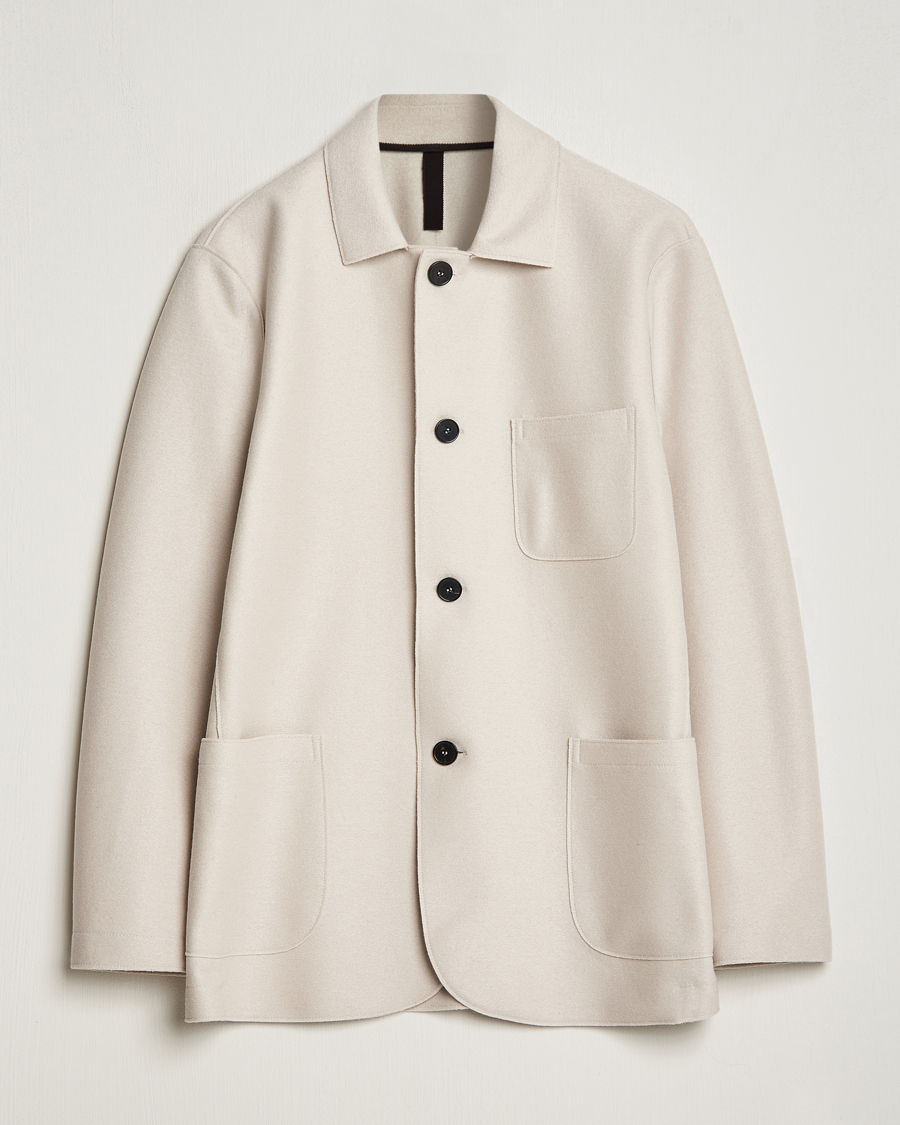 Herre | Blazere & jakker | Harris Wharf London | Dropped Shoulder Wool Jacket Cream
