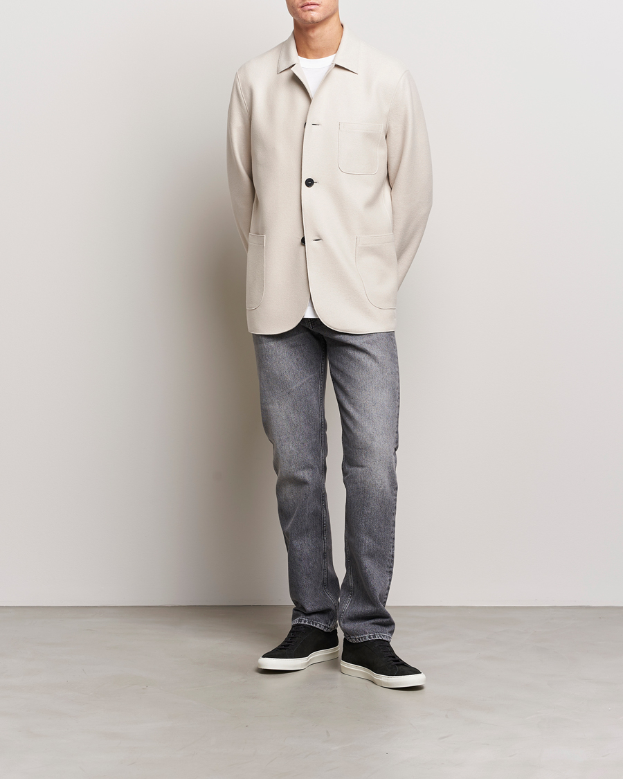 Herre | Blazere & jakker | Harris Wharf London | Dropped Shoulder Wool Jacket Cream