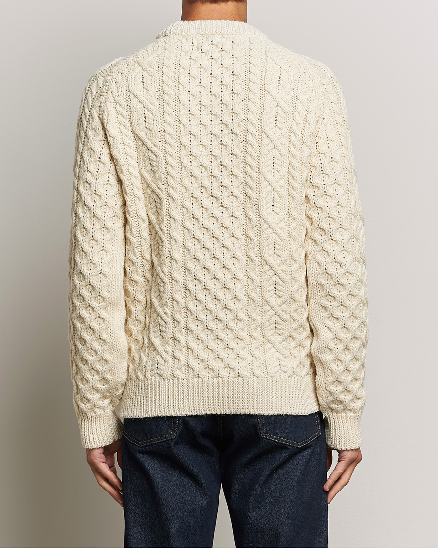 Herre | Trøjer | Peregrine | Hudson Wool Aran Knitted Jumper Ecru
