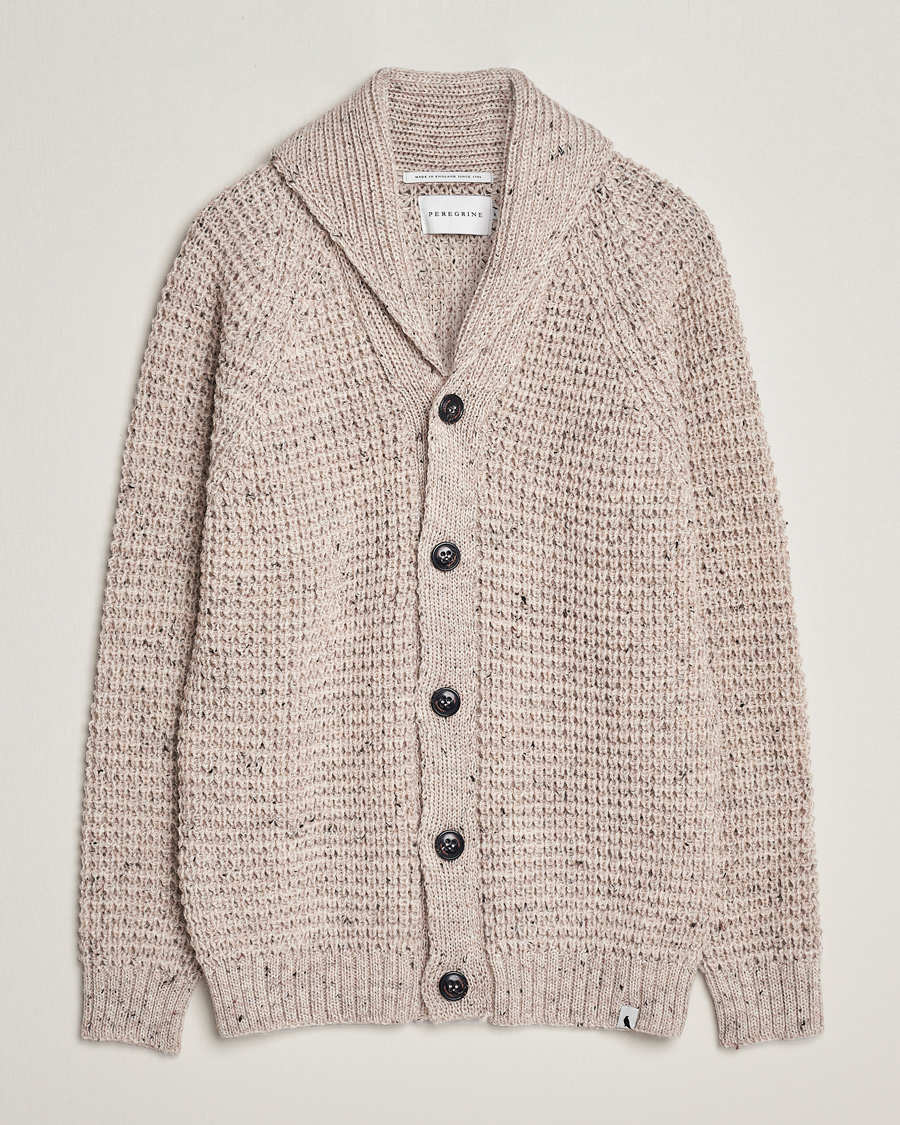 Herre | Trøjer | Peregrine | Waffle Wool Shawl Cardigan Skiddaw