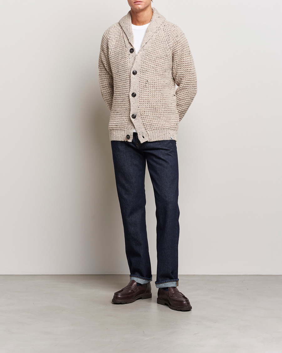 Herre | Trøjer | Peregrine | Waffle Wool Shawl Cardigan Skiddaw