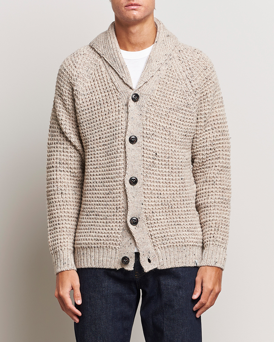 Herre | Trøjer | Peregrine | Waffle Wool Shawl Cardigan Skiddaw