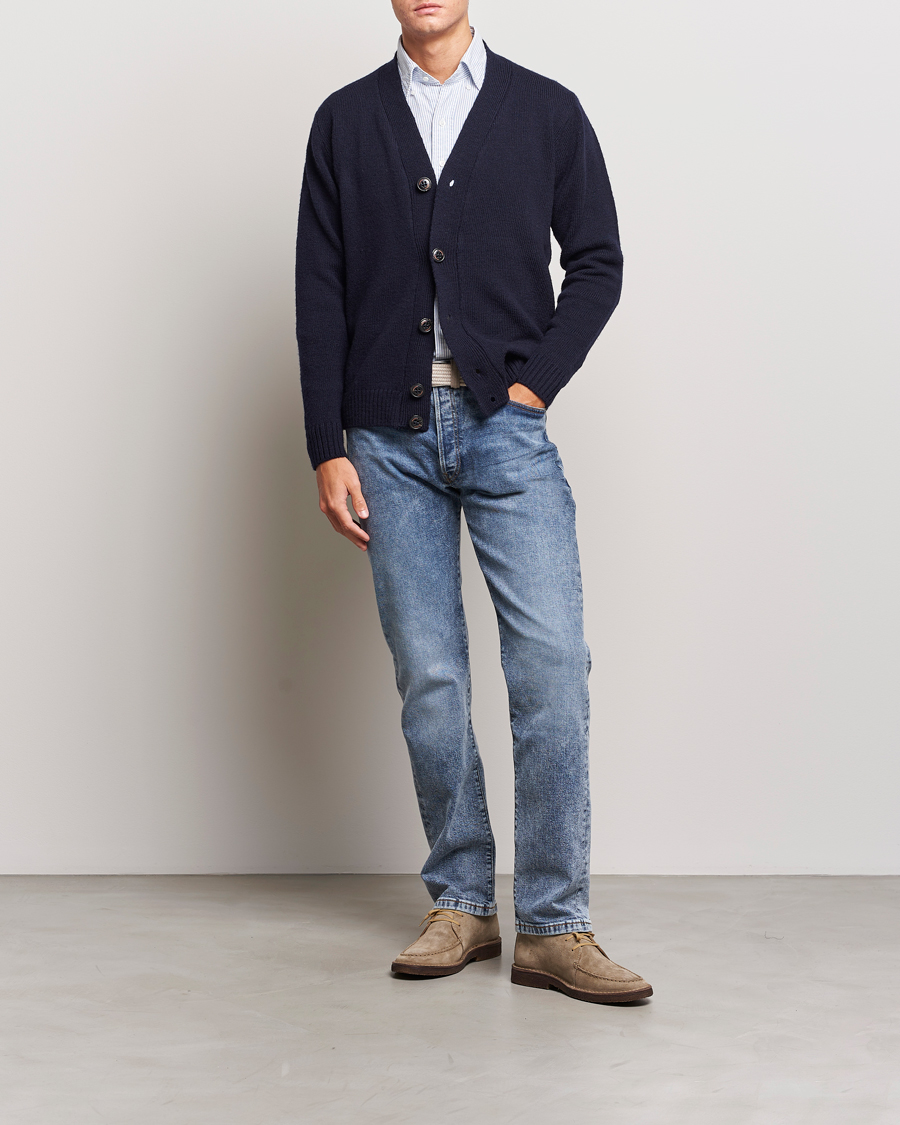 Herre | Trøjer | Peregrine | Maker's Stitch Merino Cardigan Navy