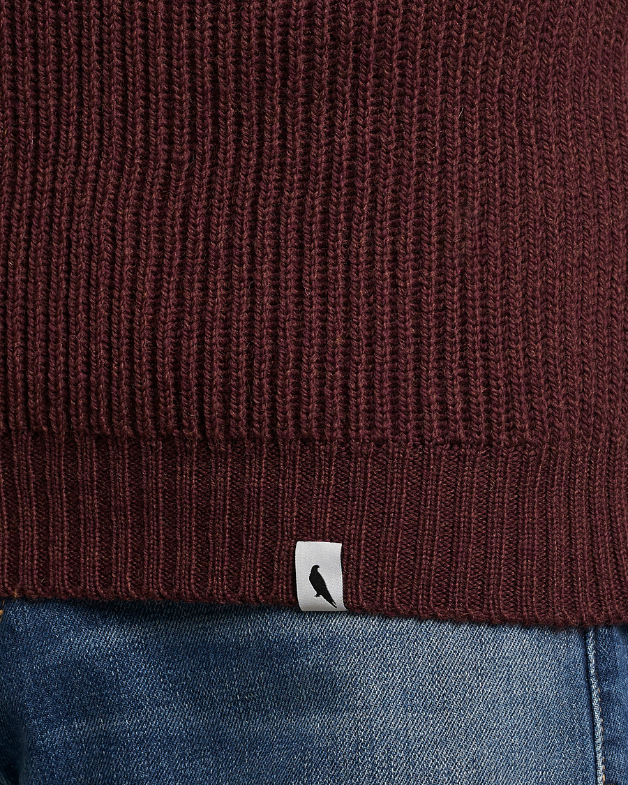 Herre | Trøjer | Peregrine | Ford Knitted Wool Half Zip Shiraz